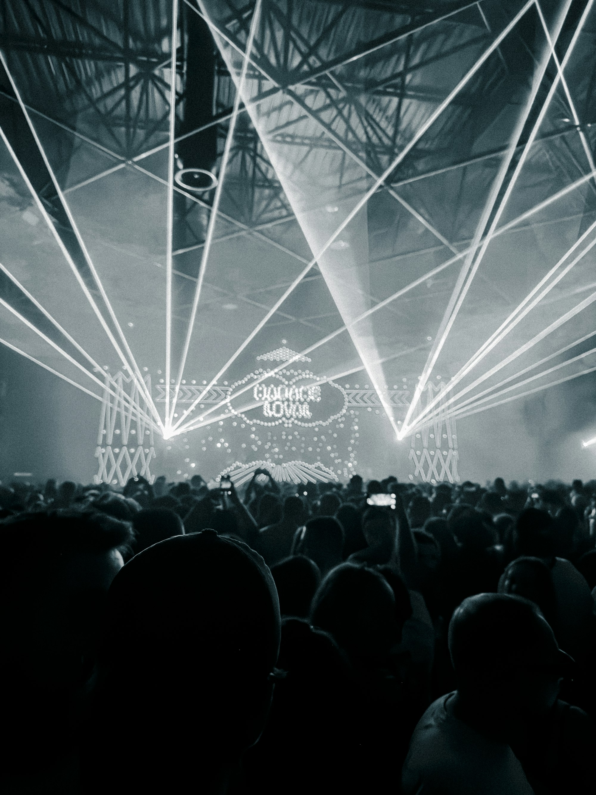Laser light show at concert